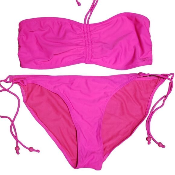 OP Bright Pink 2-pc Bandeau Bikini Set XLARGE - Picture 2 of 16